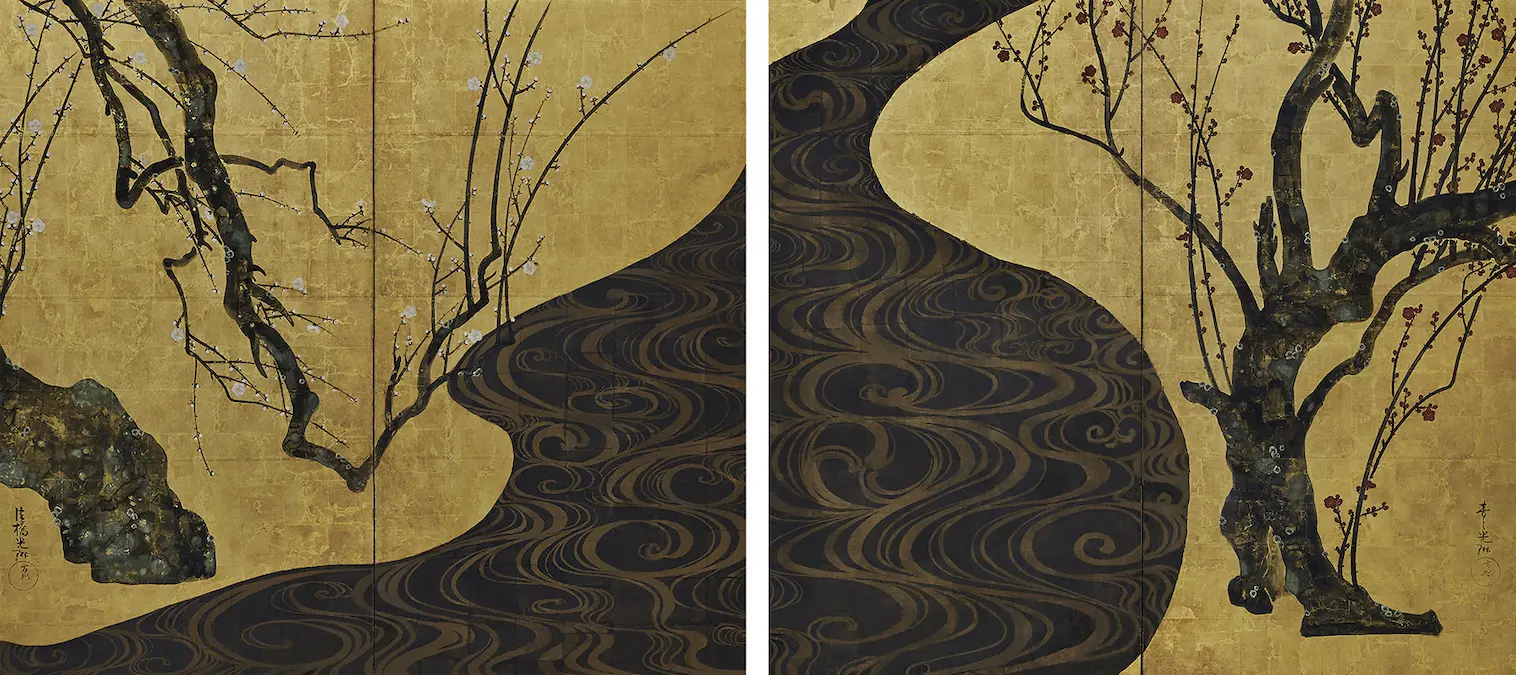 MOA美術館所蔵「国宝 紅白梅図屏風 尾形光琳筆」縮小複製品 名品展 国宝「紅白梅図屏風」 – MOA美術館 | MOA MUSEUM OF ART