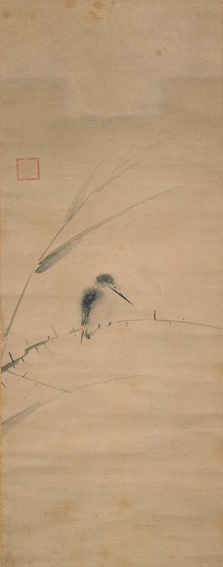 蓮に鶺鴒・葦に翡翠図の画像