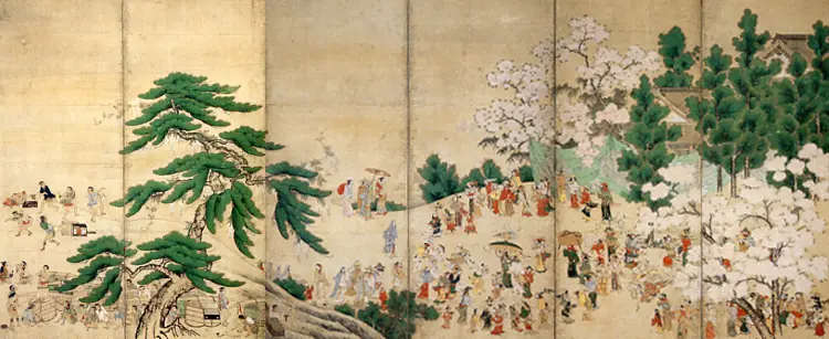 花見鷹狩図屏風 – MOA美術館 | MOA MUSEUM OF ART