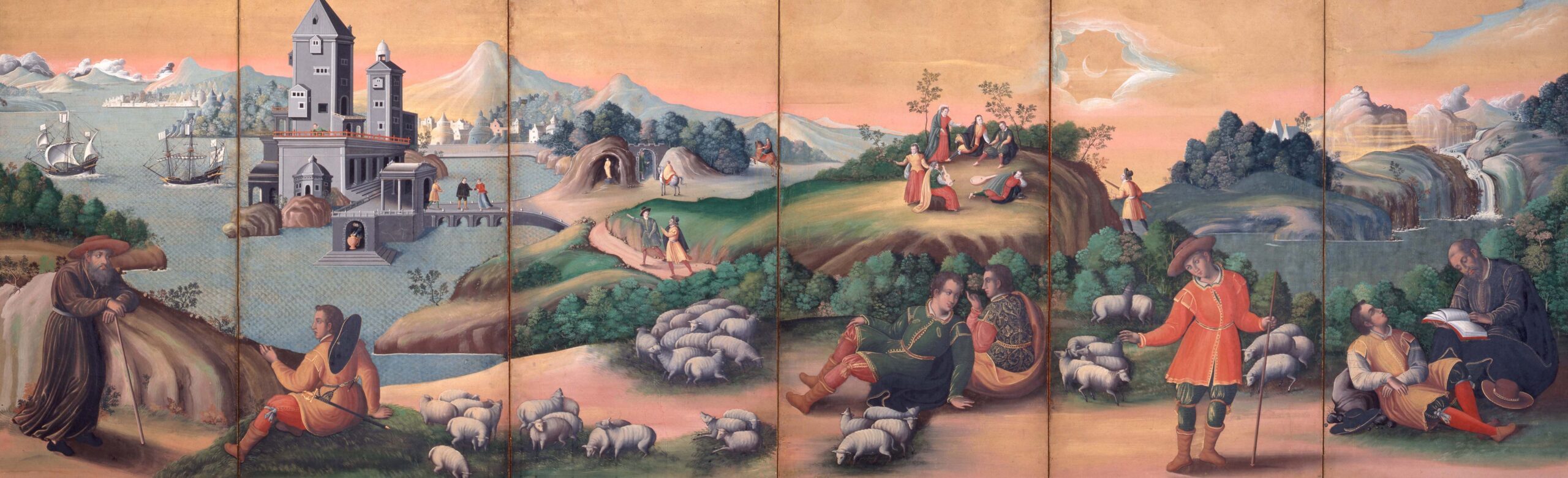 洋人奏楽図屏風左隻