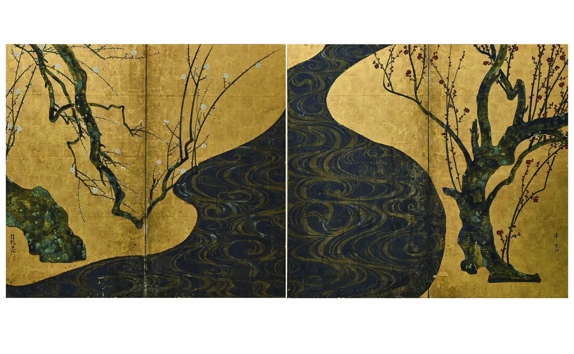 The Masterpieces – The Red and White Plum Blossoms – MOA美術館